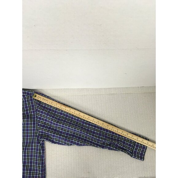 George Strait Cowboy Collection Wrangler Men Shirt L Plaid Long Sleeve Button Up - Picture 11 of 14